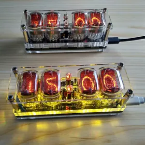 Clock with nixie tubes in-12a in-12b *USA warehouse LED backlight Tubes included - Picture 1 of 12