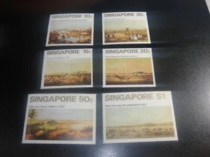 SINGAPORE 1971 Sc#144-49 Set pittura conserve fiume e porto nuovo di zecca xf - Foto 1 di 1