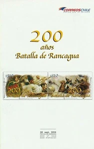 Chile 2014 Folleto 200 Aniversario Batalla de Rancagua - SIN SELLOS - Imagen 1 de 3