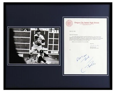 Bobby Richardson Signed Framed 16x20 1990 Response to Fan Letter & Photo Set - Image 1 of 3