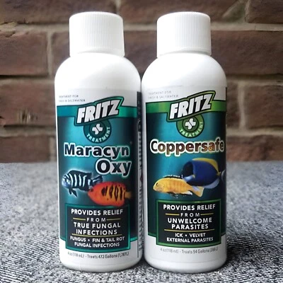 Fritz Maracyn Oxy & Coppersafe, Aquarium Fish Parasite Fungal Infection Medicine - Image 1 of 4