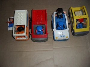 Lego Duplo 4 Fahrzeuge mit Figuren - gebraucht mit Spielspuren- - Bild 1 von 17