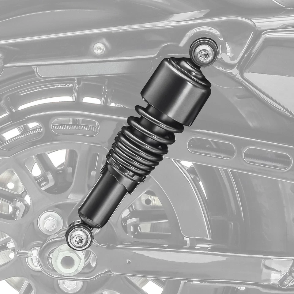 Amortiguador 10,5" compatible con Harley Sportster 04-20 rebaje negro - Imagen 1 de 4