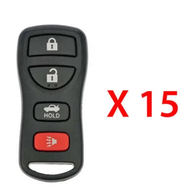 New Replacement for Nissan 2002-2012 Keyless Entry Remote 4B KBRASTU15 (15 Pack) - Image 1 of 4