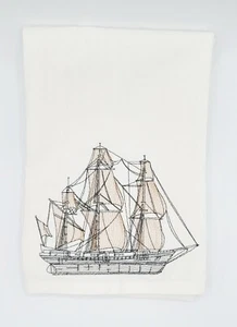 CLIPPER SCHIFF ÄTZMASCHINE BESTICKT MEHLSACK SCHALE HANDTUCH - Bild 1 von 2