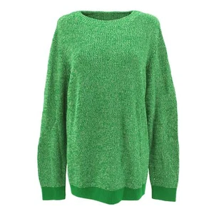  CECIL Damen langarm Pullover Pulli Shirt Grobstrick Rundhals grün meliert 30947 - Bild 1 von 2