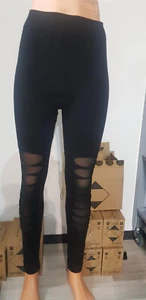 Neu Hose Leggins Freizeit Fashion Fitness Onesize Sport Loch  Gr. 40,42,44,46 - Bild 1 von 7