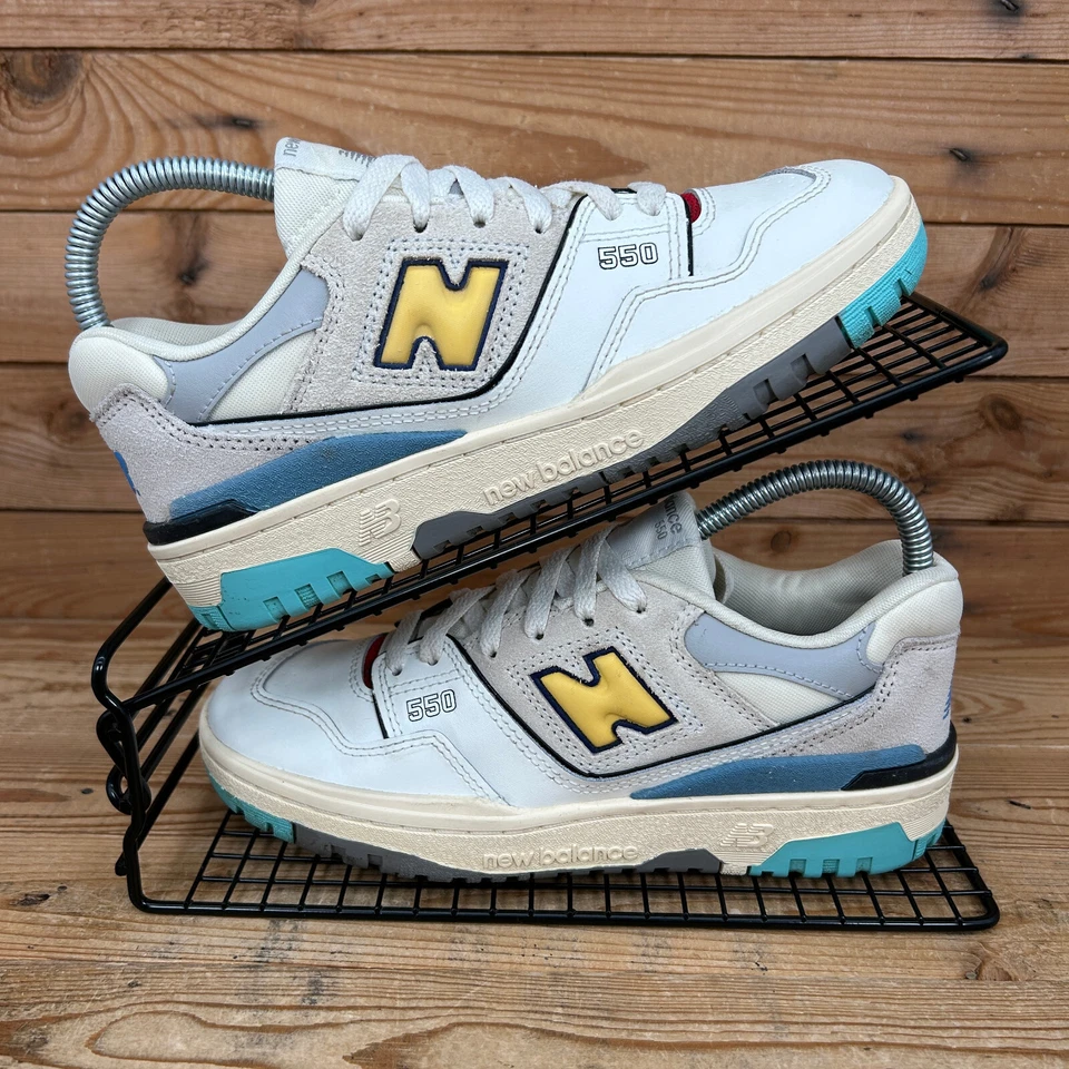 New Balance 550 Trainers Womens Size UK 4 Sea Salt Yellow Beige Chunky Shoes NB - Image 1 of 4