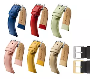 MARCHEL Lederarmband HLLB Premium Silber Gold Schließe Uhrenarmband Armband Uhr - Bild 1 von 73