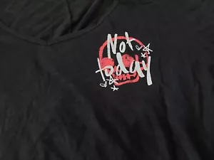 Torrid Black Short Sleeve V-Neck T-Shirt Size 2XL Plus Not Today - Picture 1 of 3