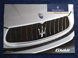 MASERATI Ghibli III M157 Diesel S S Q4 Preisliste 1.2015 - Picture 1 of 1
