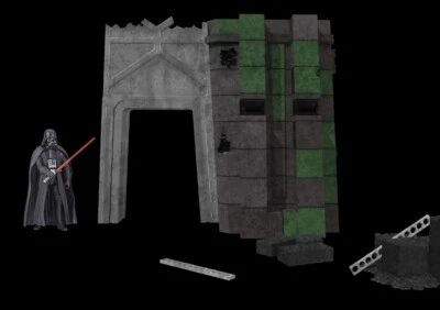 Diorama de ruinas del castillo de Maz Kanata para figuras de 3,75 pulgadas (1:18) Foto 1 de 2