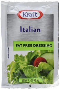 Kraft Fat Free Italian Salad Dressing Single Serve Packet (1.5 Oz Packets, Pack - Picture 1 of 3