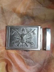 Italienische Armee Gürtelschnalle silberfarben Metall NEU unissued - Bild 1 von 4