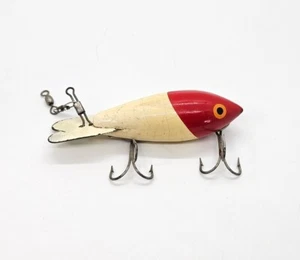 Vintage Bomber Fishing Lure Red & White 2 Hook - Picture 1 of 6