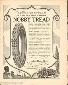 1911 Nobby Tread United States Tire Co.  Original antike Druckanzeige   - Bild 1 von 1