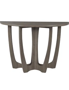 FINECASA Wooden Console Table, Half-Moon Entryway Table - Picture 1 of 2