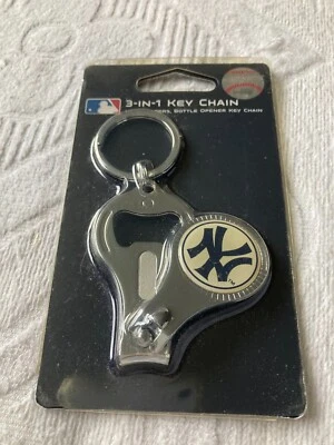 New York Yankees 3-IN-1 Metal Key Chain with Team Emblem MLB Licensed Baseball - Image 1 of 2