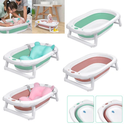 MARKENLOS Faltbare Babywanne mit Kissen Baby Wanne Badewanne Reisebadewanne Anti-Rutsch