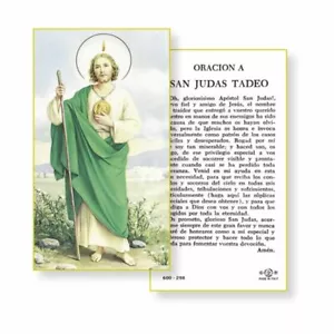 San Judas - Oracion A San Judas Tadeo - Spanish  - Paperstock Holy Card - Picture 1 of 4