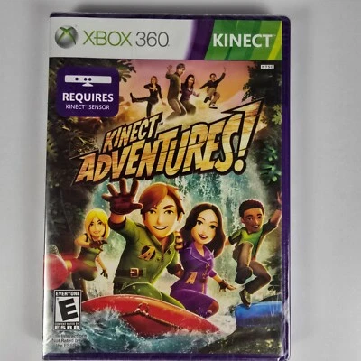 Kinect Adventures! Xbox 360 Game (Multiplayer, Complete, 2010 Sports) SEALED NEW - Image 1 of 3