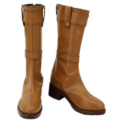  Anime Sousou No Frieren Cosplay Halloween Carnival women Brown Shoes Long Boots - Image 1 of 3