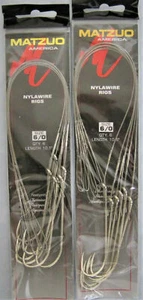 Three (3) Packs Matzuo Nylawire Nyla Wire Leader Fishing Rigs with 6/0 Hooks - Picture 1 of 1