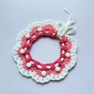 Pet Cat Dog Collar Cute Crochet Decorative Knit Collar fits 11-18 inches - Picture 1 of 2