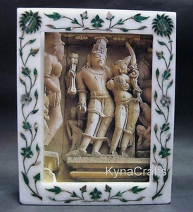 Marble Piecture Frame , Malachite Stone Photo Frame , Wedding Photo Frame 10x8" - Picture 1 of 5