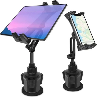 Rotating Car Mount  360º  Cup Holder Phone Stand 4.7-12.9" iPhone iPad Tablet - Image 1 of 4