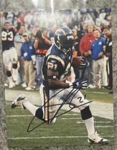 Caricabatterie San Diego lucido firmato LaDainian Tomlinson foto 8x10 "Action Photo" - Foto 1 di 2