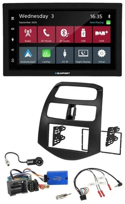 Blaupunkt 2DIN Lenkrad USB Bluetooth DAB Autoradio für Chevrolet Spark 2013-2015 - Bild 1 von 4