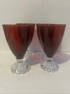 Anchor Hocking Rubin "Berwick Boopie" Schnaps Cocktail Glas 4" 4er Set - Bild 1 von 18