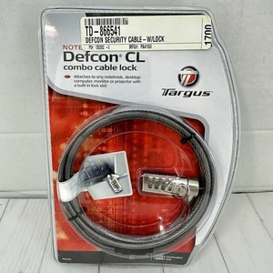 Cerradura de cable combinada de seguridad para computadora portátil Targus Defcon CL de 6,5 pies - Imagen 1 de 12