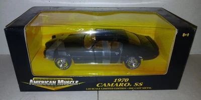 Ertl 1:18 1970 Chevy Camaro SS Black Chevrolet #32515 American Muscle - Image 1 of 4