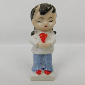 Vintage Asian Porcelain Figurine 4 inch tall Made in Japan - Picture 1 of 15