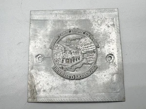 VINTAGE METALL PRÄGESTEMPELPLATTE - HIGHLAND KONSERVEN - INDUSTRIELLER BUCHDRUCK - Bild 1 von 4