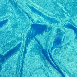 Aqua Pannesamt Samt Deko-Stoff Vorhang Meterware festliche Anlässe Türkis - Bild 1 von 1