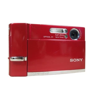Sony CyberShot DSC-T50 7.2MP Digitalkamera Bundle rot mit Ladegerät + Akku - Bild 1 von 9