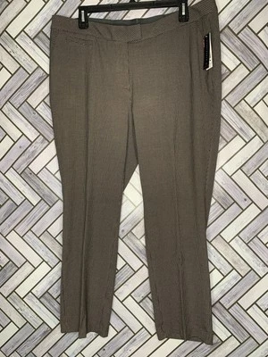 Women’s INVESTMENTS Dress Pants Houndstooth Brown Straight Leg Size 20W R - Image 1 of 4