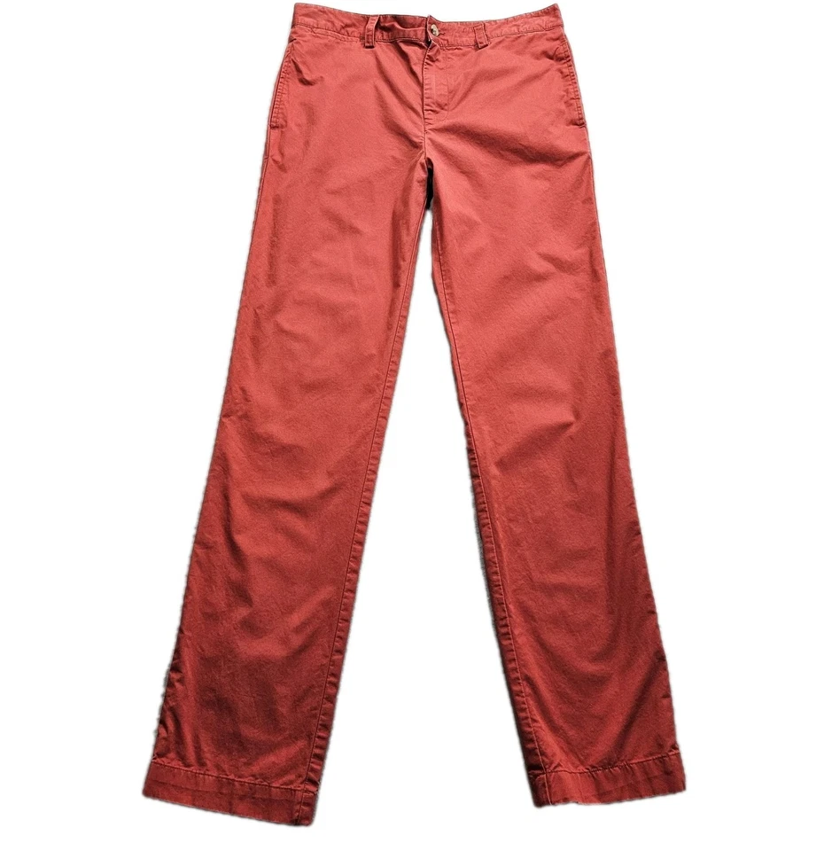 Polo Ralph Lauren Straight Twill Pants Youth Boys 18 Maroon Red Classic 30x31 - Image 1 of 4