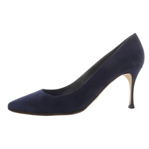 Sergio Rossi Scarpe Donna Pumps, Stilettoed, Pointed Toe, Suede Navy / Women'S - Picture 1 of 9