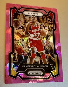Tarjeta de baloncesto 2023-24 Panini Prizm Hakeem Olajuwon Prizms rosa hielo #191 - Imagen 1 de 3