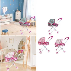 Doll Stroller Enhances Developmental Skills Push Cart Toy for Outside Party - Picture 1 of 18