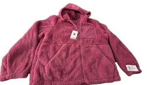 NUEVO CON ETIQUETAS Spyder $70 Mujer Rosa Sherpa Vellón Cremallera Completa Chaqueta XL - Imagen 1 de 9