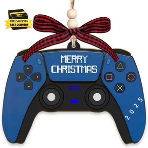 Gaming Christmas Ornaments 2025, Gamer Ornament for Christmas Tree, Wooden Video - Picture 1 of 7
