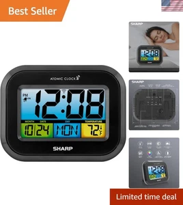 Digital Alarm Clock with LCD Display – Always-On Backlight, Adjustable Bright... - Picture 1 of 10