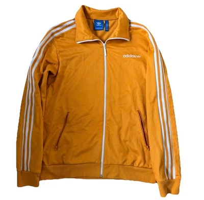 Adidas Firebird Trefoil Vintage 3 Stripe Full Zip Jacket Men’s M Gold/Oro RARE - Image 1 of 4