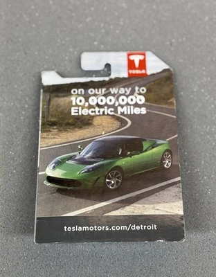 Tesla Motors Detroit 2011 Hot Wheels 10 millones de millas eléctricas - ¡tarjeta rara muy buena! Foto 1 de 3