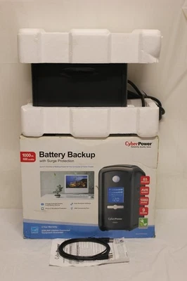 CyberPower 1000 AVR Intelligent LCD UPS CP1000AVRLCD 9 Outlet 600W Mini-Tower B3 - Image 1 of 4
